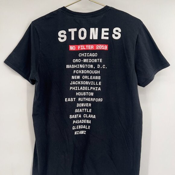 Rolling Stones "No Filter Tour 2019" Black Graphic T-Shirt - Size M - Picture 6 of 9